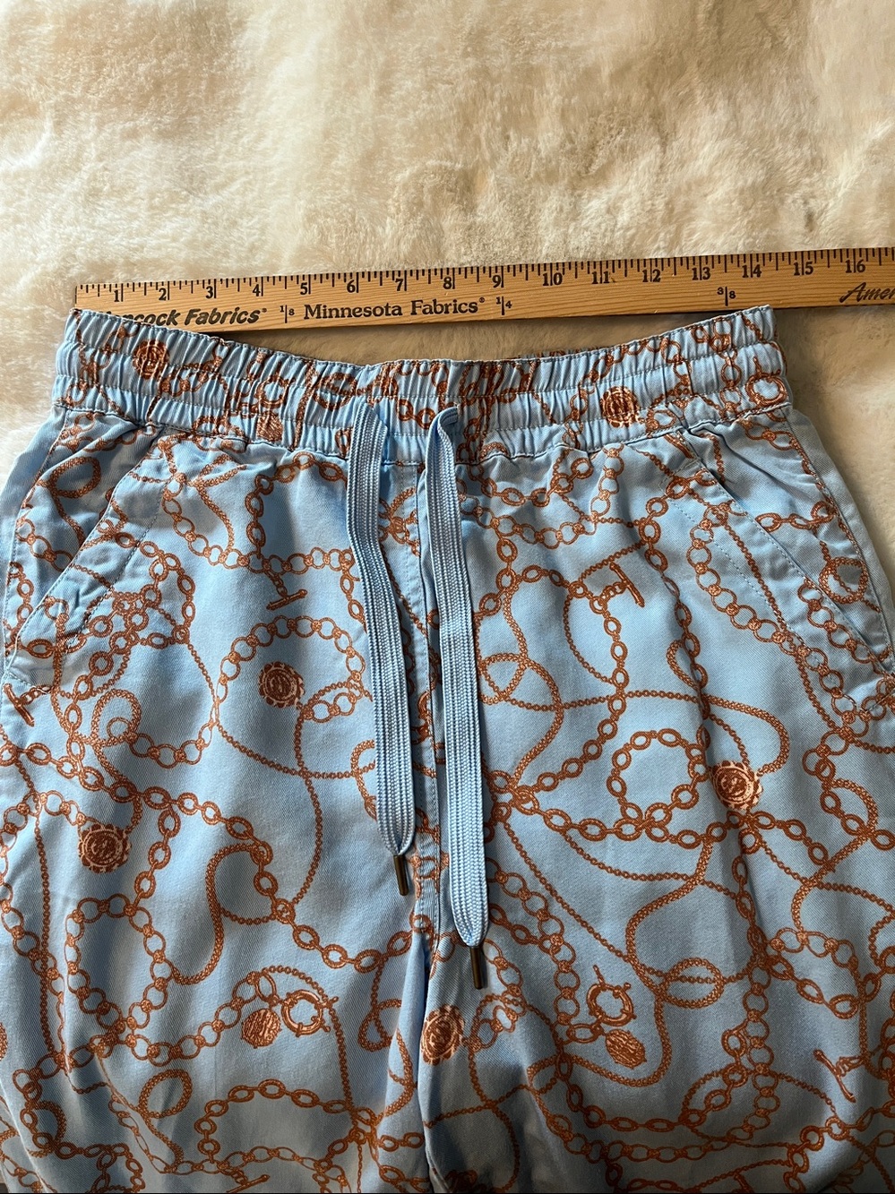 Maeve Anthropologie Kalle Chain Print Drawstring Track Pants Size Small - Picture 11 of 16